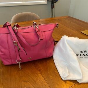 Coach Big Shoulder Bag- Pink. Just in time for summer. Never used. NWOT